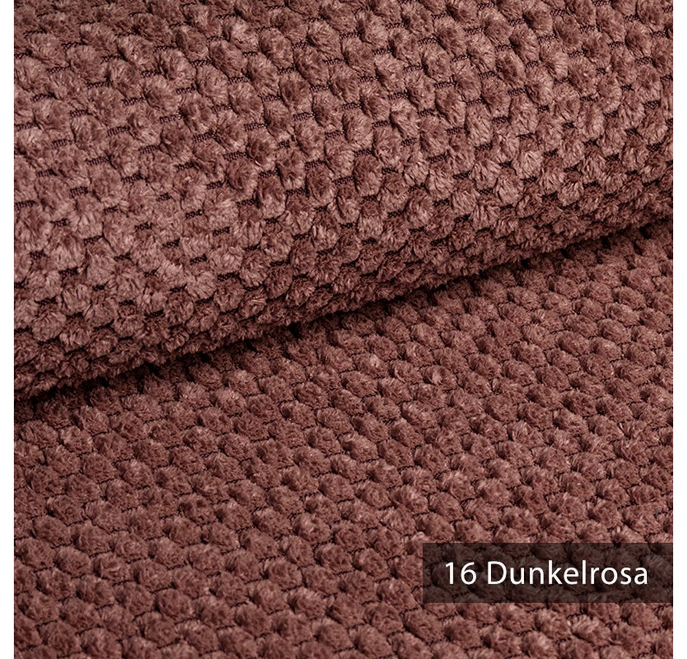 Thumbnail - novely® Stoff ZEVEN Plüschiger Möbelstoff in Cord-Optik mit Kachelmuster, Robust, Superweiche Haptik, Wabenartiges Desig...