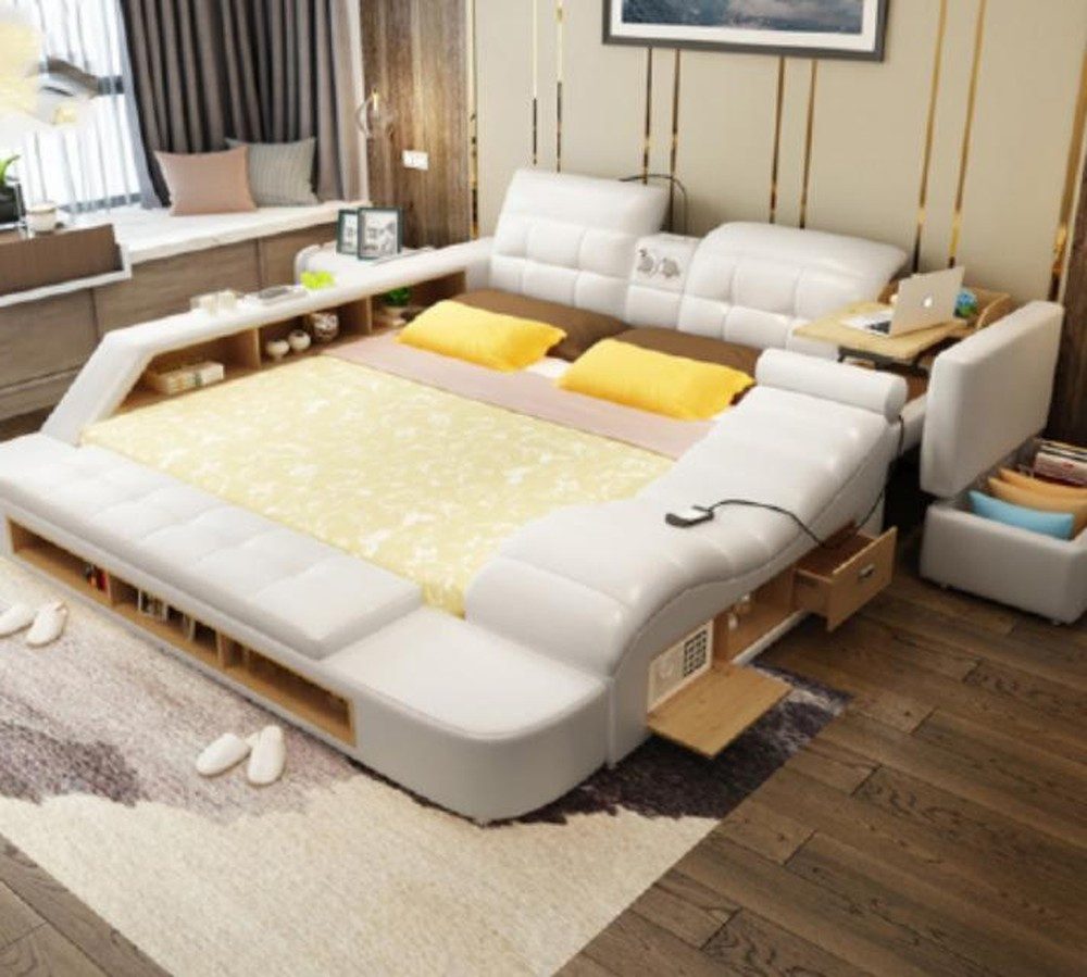 Xlmoebel Multimediabett Moderne Polsterbett mit USB-Sound-Funktion in edlem Design (Polsterbett, 1-tlg., Multifunktions Bett), Hergestellt in Europa