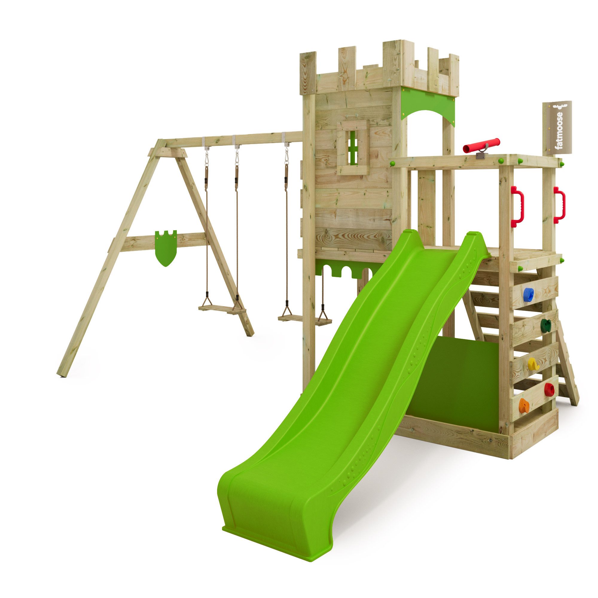 FATMOOSE Spielturm BoldBaron mit Schaukel, Rutsche günstig online kaufen