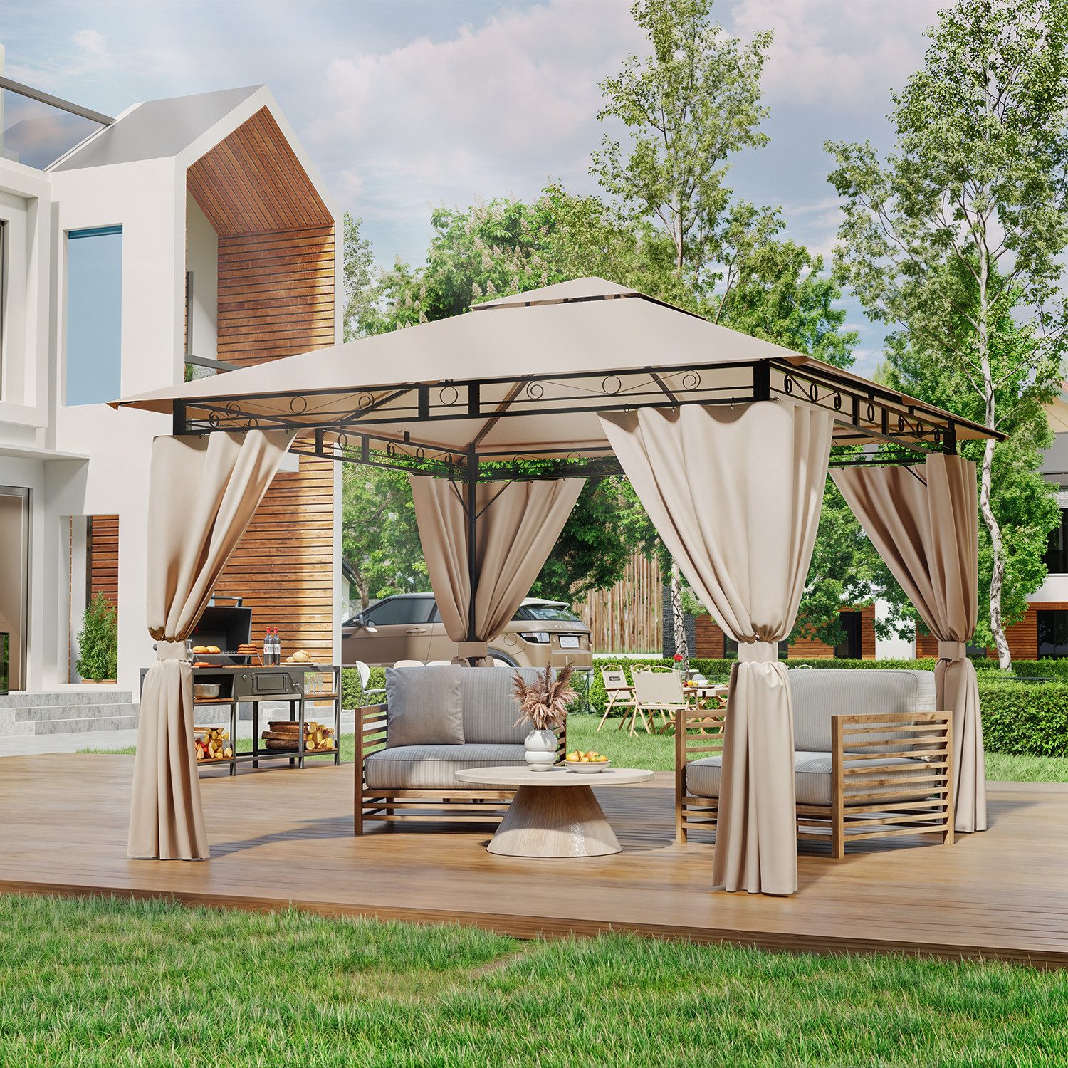 HOMALL Pavillon Gazebo Zelt 3*3/3*4 wetterfestes günstig online kaufen