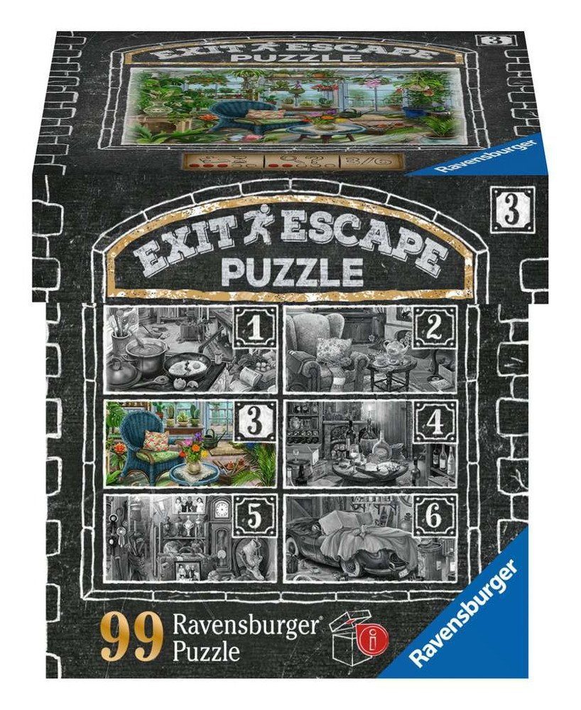 Ravensburger Puzzle Exit Im Gutshaus Teil 3 Wintergarten 16879, 99 Puzzleteile