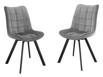 MIRJAN24 Stuhl K332 (2 Stück), Beine aus Metall, 61x47x84 cm