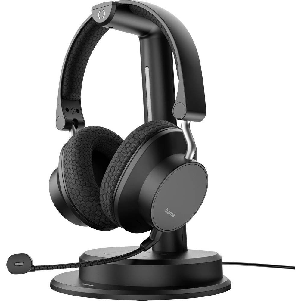 Hama BT-900 Bluetooth®-Headset, Multipoint, Ladestation, ENC, kabellos, Kopfhörer