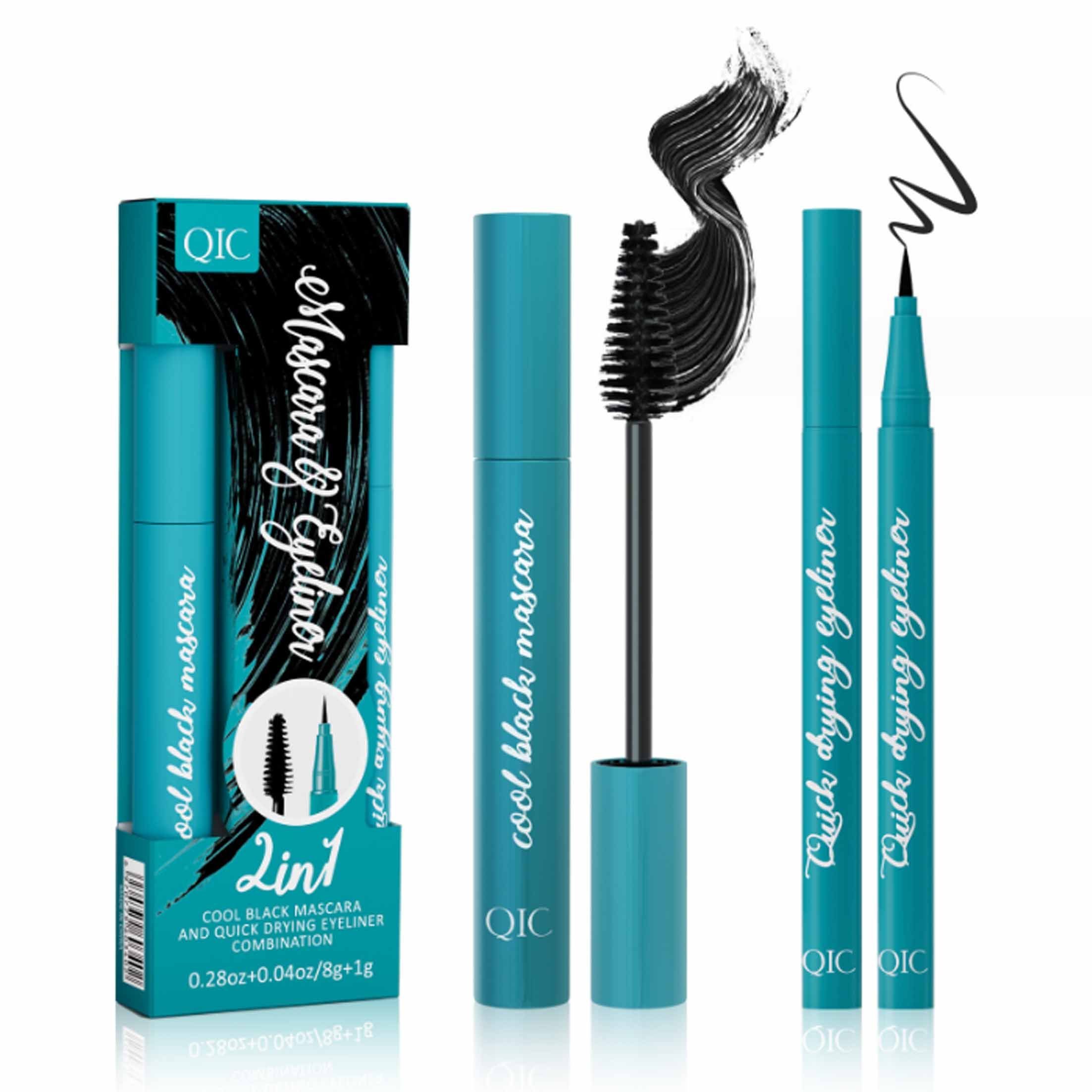 Scheiffy Mascara-Set Mascara, Eyeliner, Mascara Eyeliner Set, Wimperngrundierung, 2-tlg., Styling, Wasserdicht, Lang, Dick, Lockig