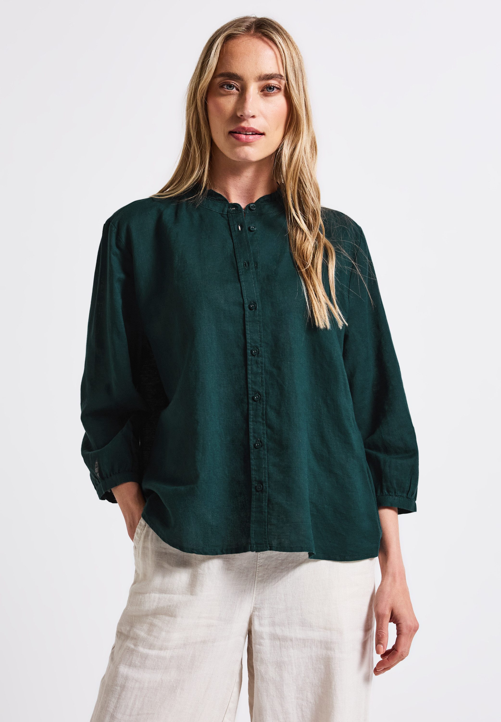 STREET ONE Rüschenbluse, farbig günstig online kaufen