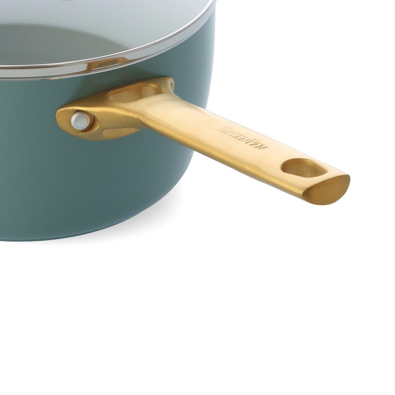 GREENPAN Kasserolle Padova Reserve Stielkasserolle hellblau 18 cm Ofenfest Antihaft, Aluminium, Stielkasserolle 18 cm, Stillvoll & langlebig