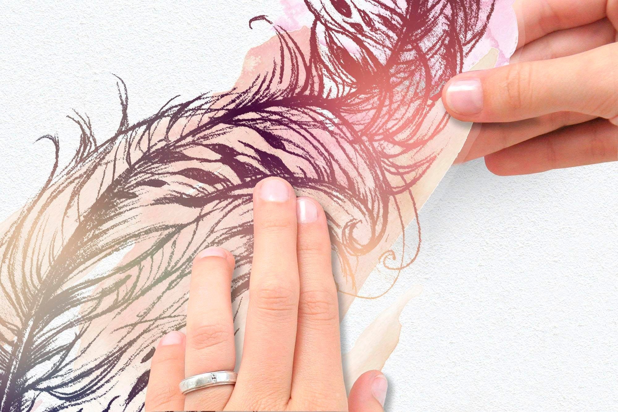 Komar Wandtattoo Inspiration - Größe 50 x 70 cm, selbstklebend, Wandsticker