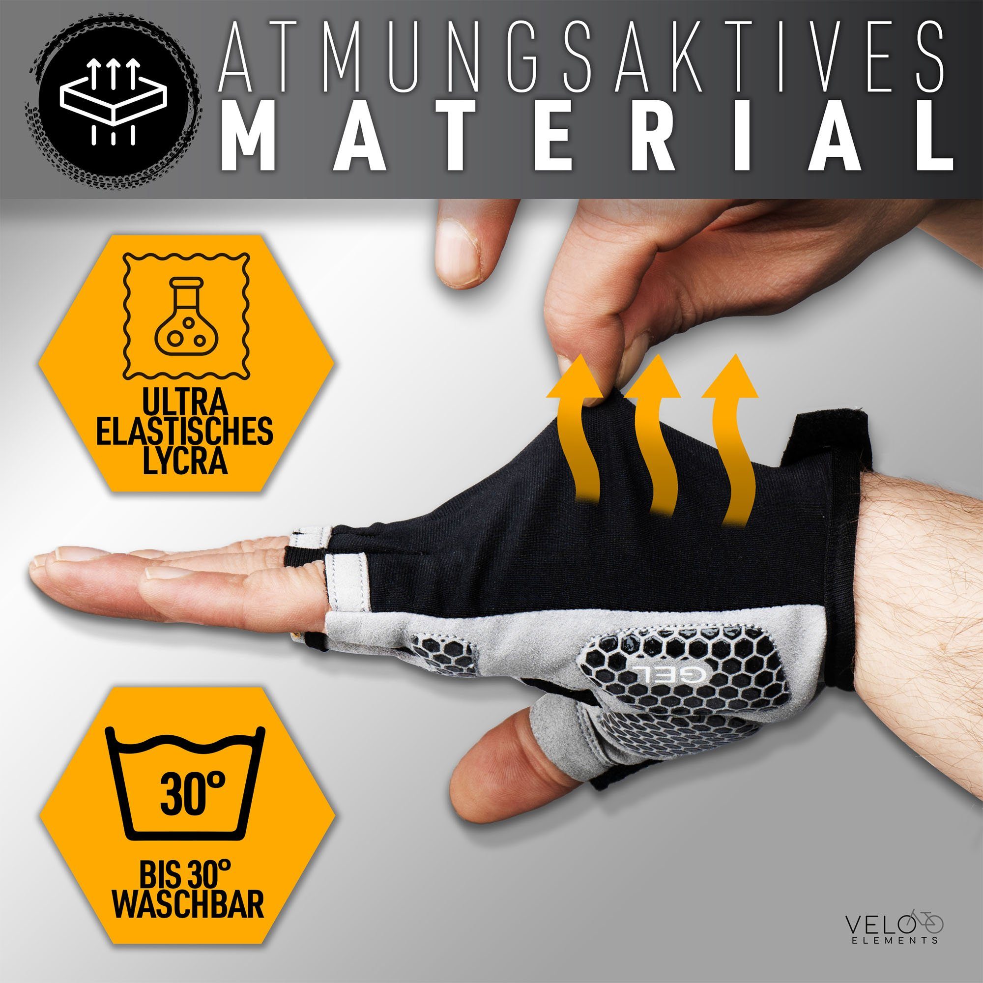 VELOElements® Fahrradhandschuhe Fahrradhandschuhe XL – Bild 5 von 5