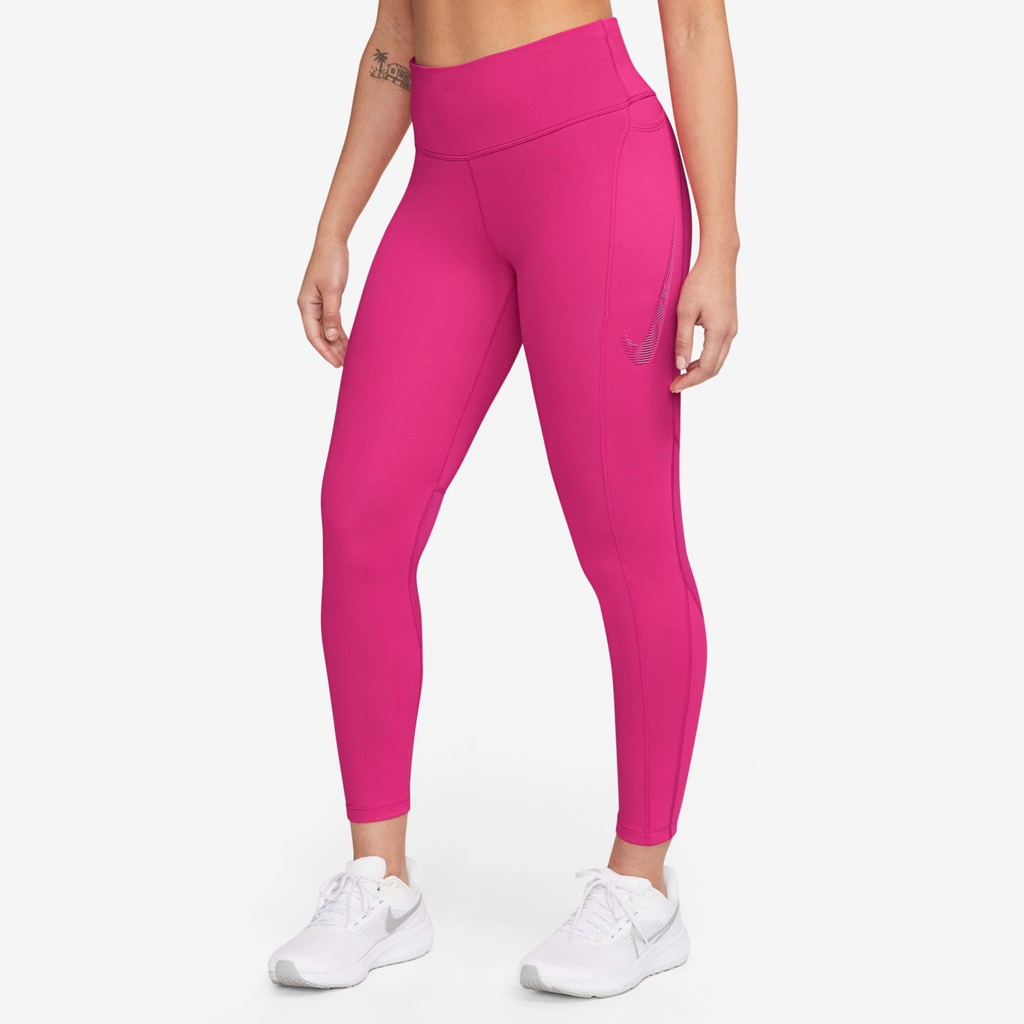 Nike Laufhose FAST SWOOSH WOMEN'S MID-RISE / LEGGINGS