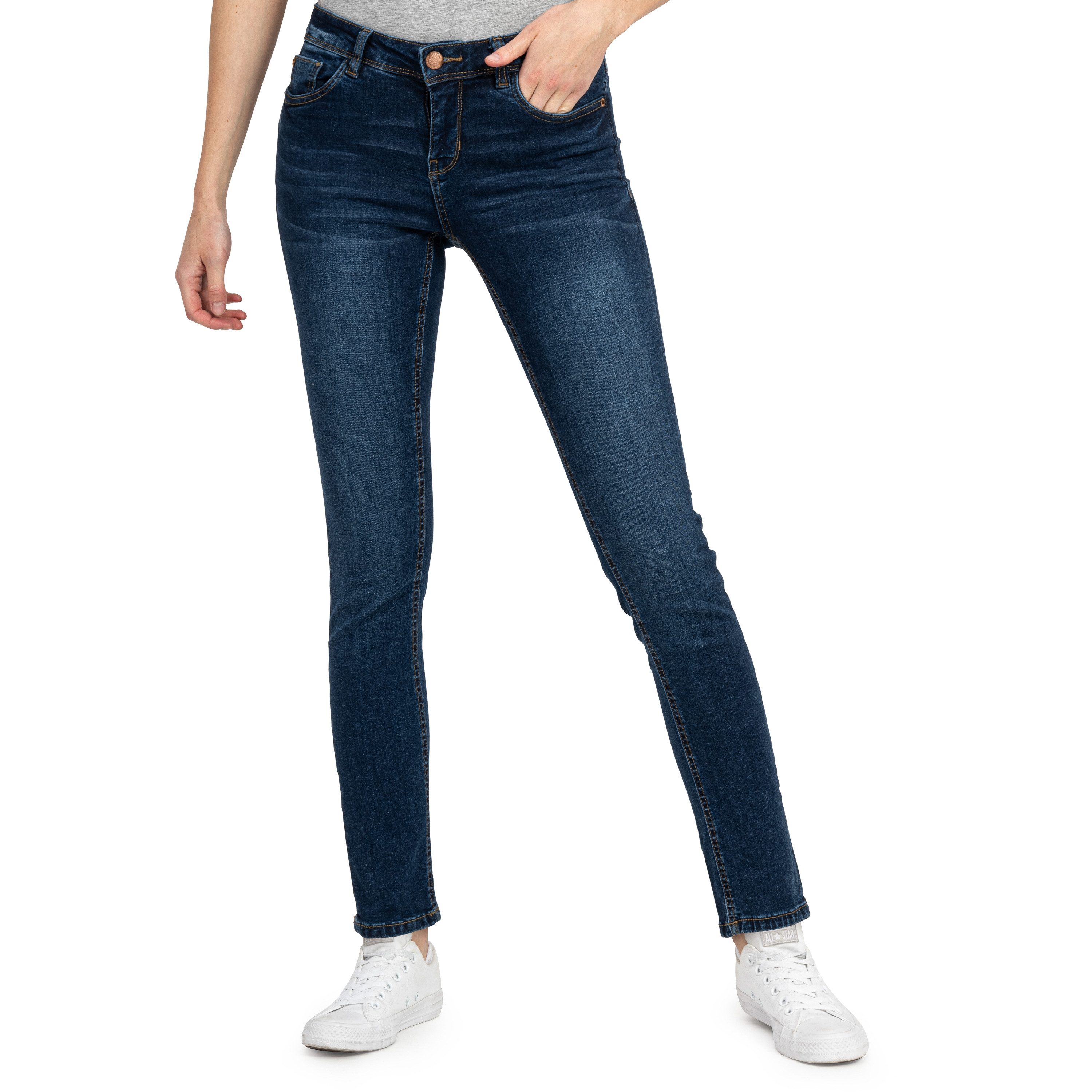 SUBLEVEL Slim-fit-Jeans Damen Jeans Skinny Slim Fit Jeanshose Hose Röhre Denim Stretch