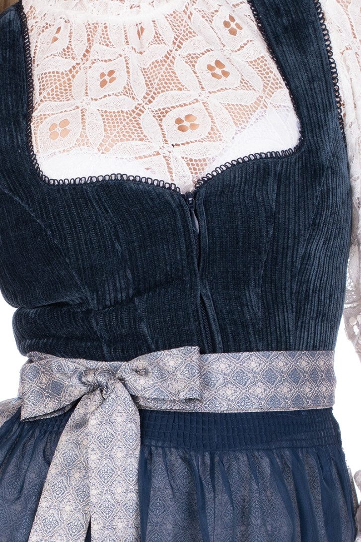 Spieth & Wensky Dirndl Cord Dirndl 2tlg. - HILDOR - dunkelblau – Bild 2 von 5