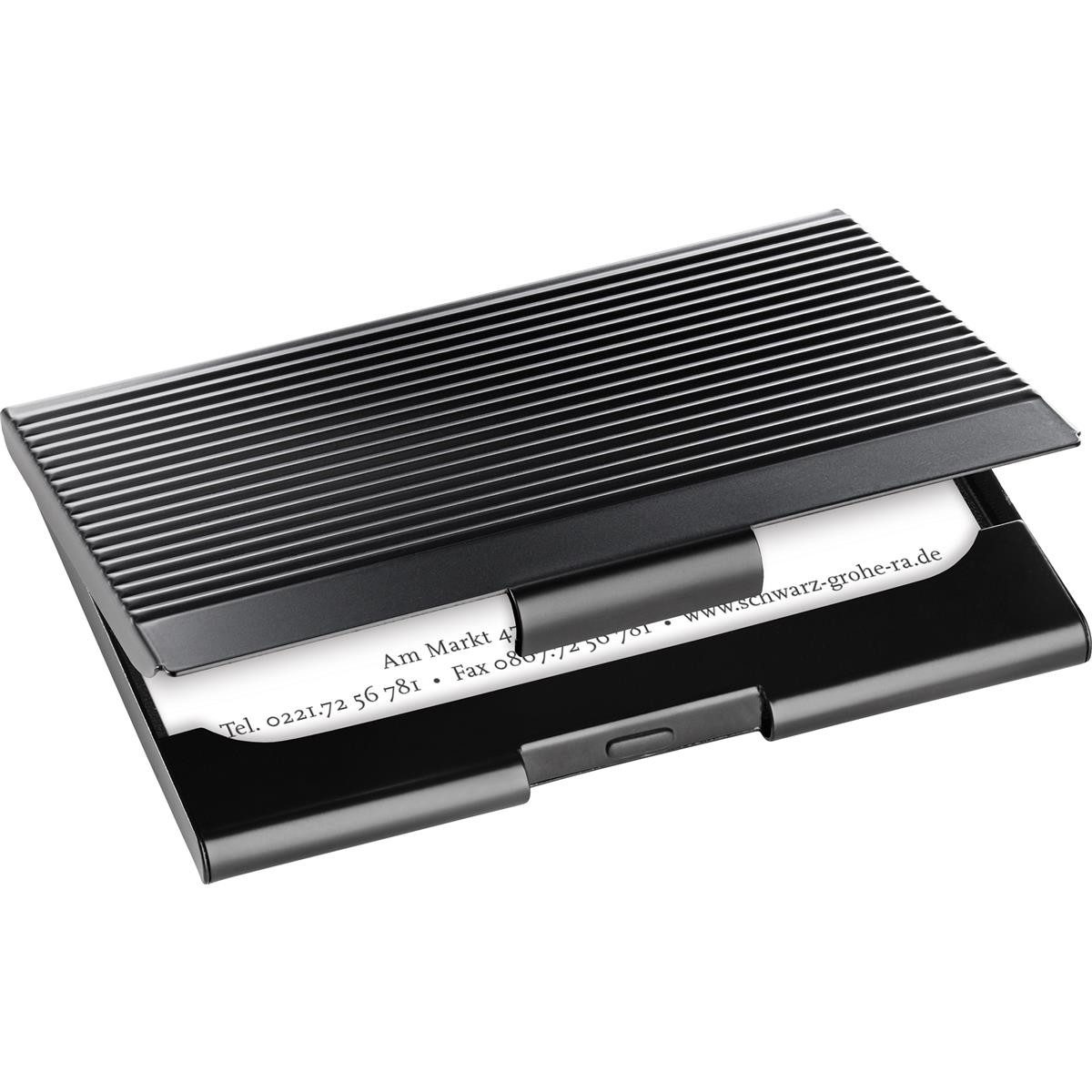 Sigel Ringbuchmappe sigel VZ134 Visitenkarten-Etui, Metall, schwarz matt günstig online kaufen