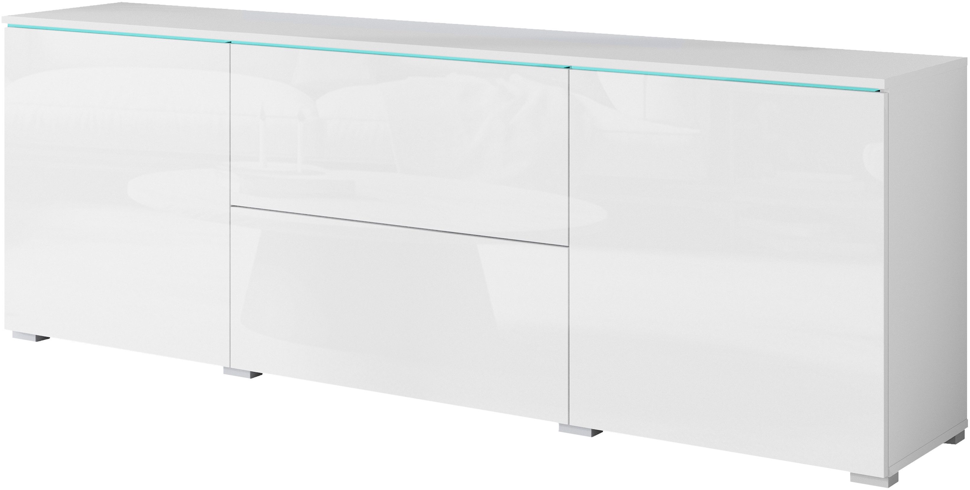 Home affaire Lowboard, Lowboard Vera, 2 Türen/2 Schubladen, TV-Schrank mit günstig online kaufen