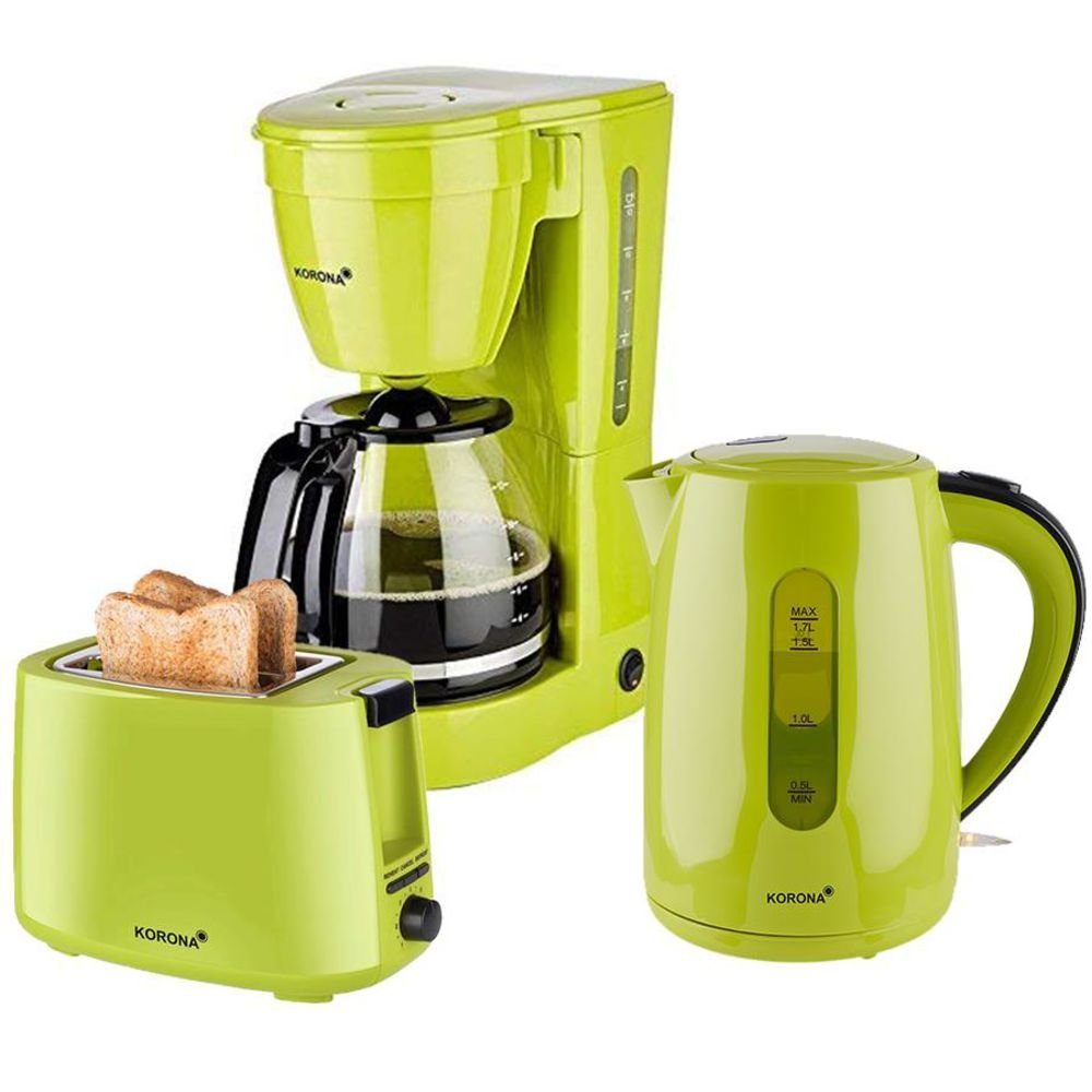 Frühstücksset 3 In 1 Kaffeemaschine Toaster Wasserkocher KORONA Toaster Frühstücksset / Küchenset, 3er Set, mit Kaffeemaschine