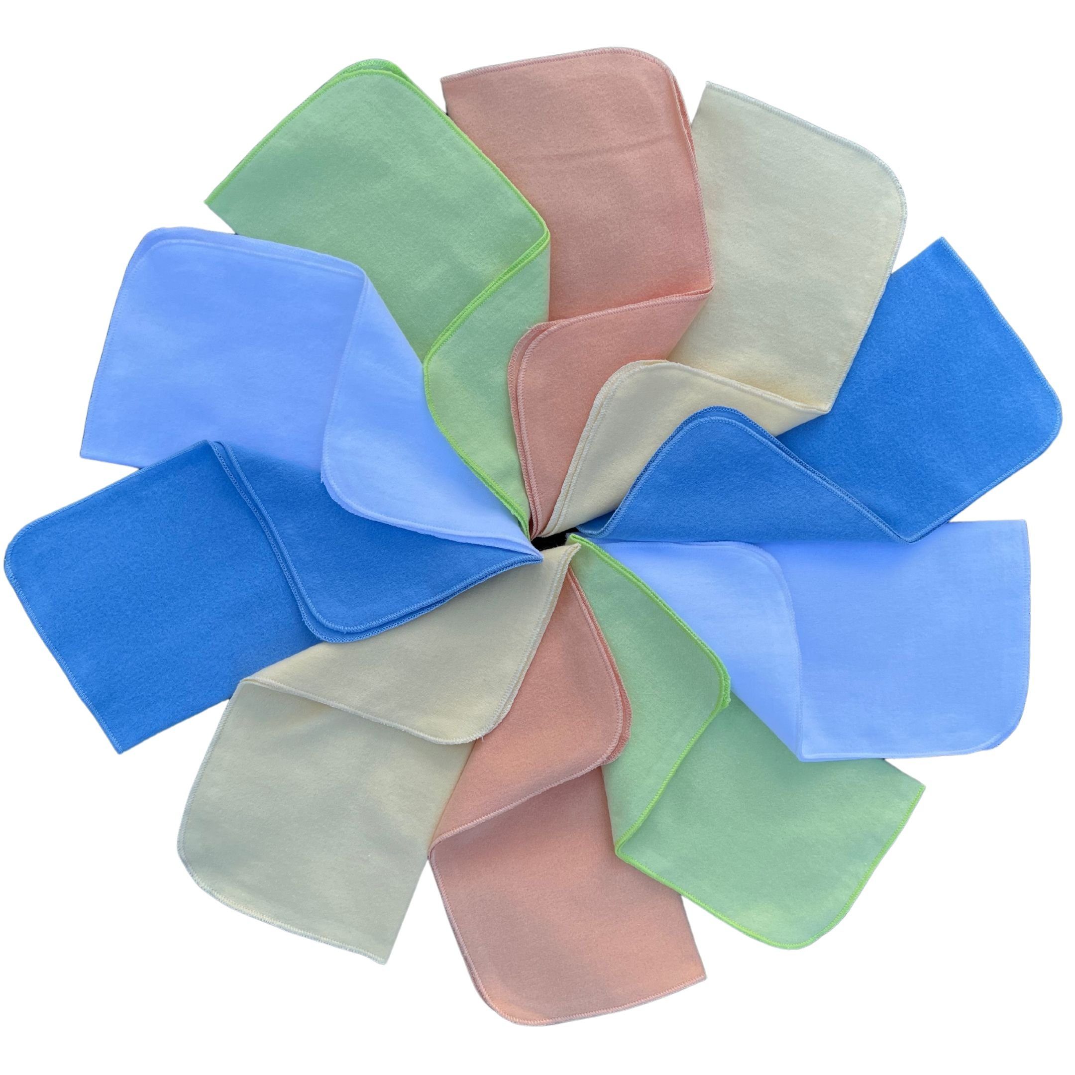 Babymajawelt Waschlappen Ultraweiche Baby Waschlappen Molton Tücher 25x25cm, Baumwolle (10-St), Nachhaltig, DIY-Feuchttücher, Wiederverwendbar, Babyausstattung