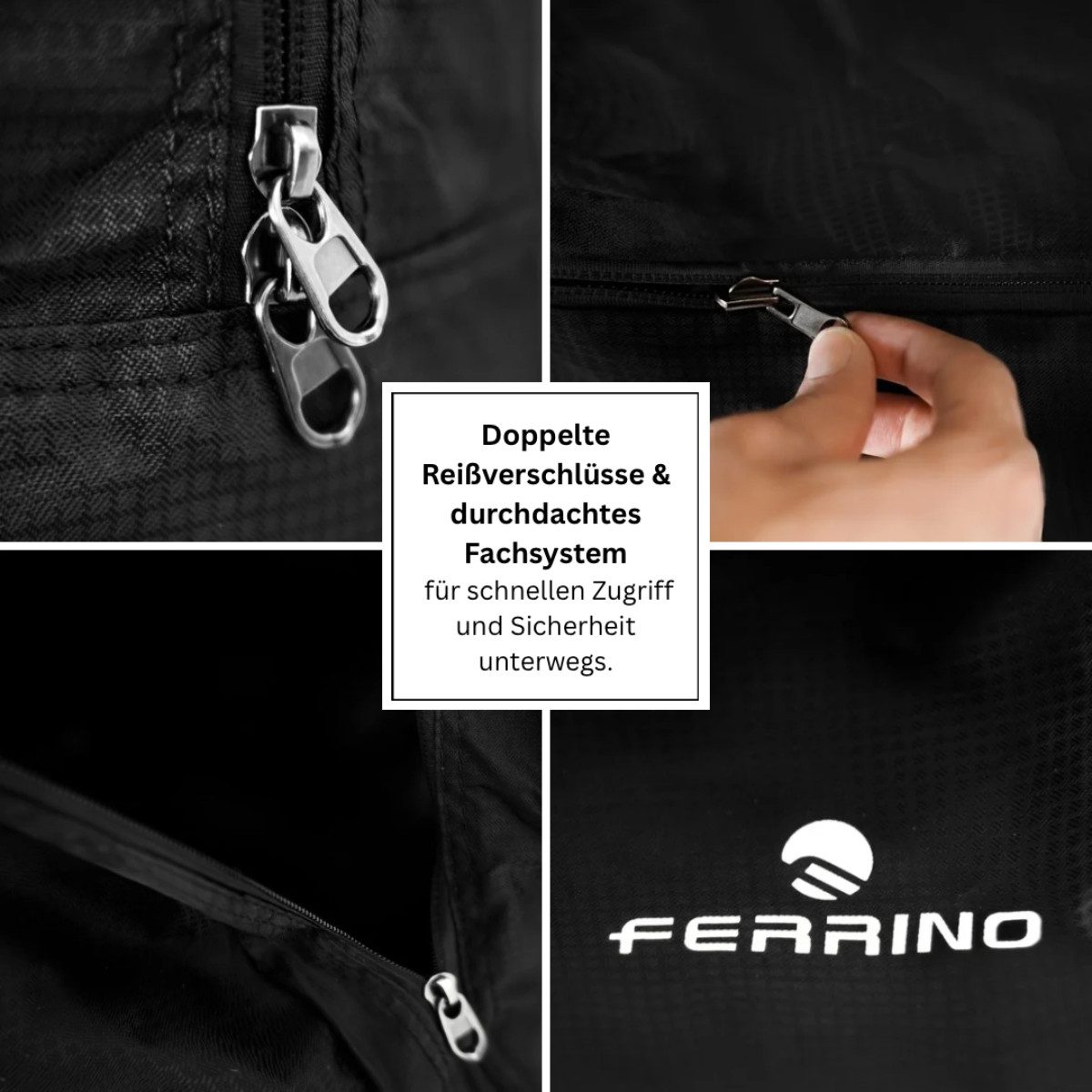 Ferrino Rucksack Faltbarer Rucksack 15 L – ultraleicht und kompakt für Reisen, Faltbar