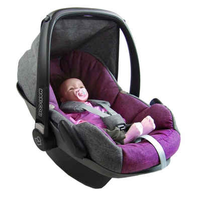 BambiniWelt by Rafael K. Babyschale Ersatzbezug kompatibel mit Maxi Cosi Pebble Babyschale 5-tlg, ab: 0+, bis: 14 Monate