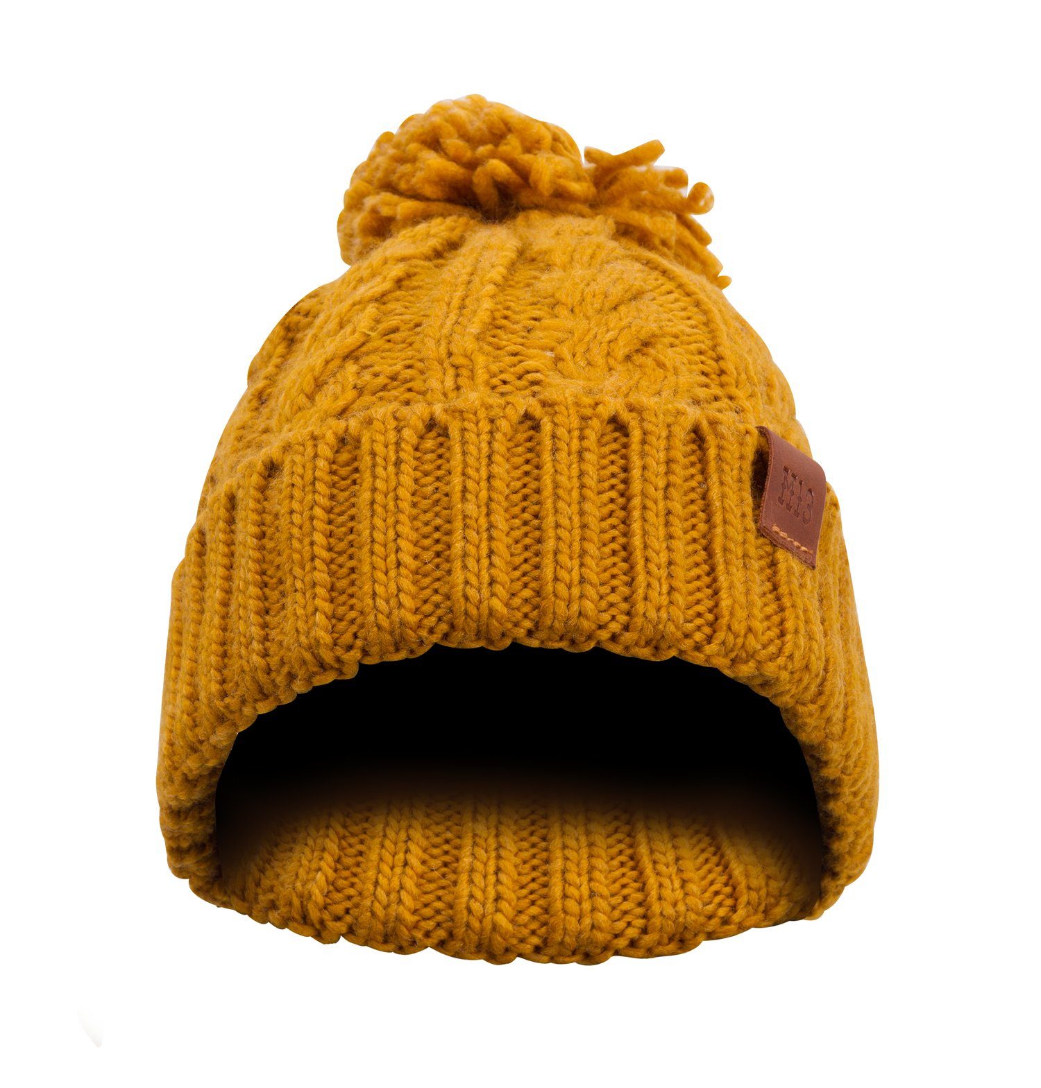Manufaktur13 Bommelmütze Rough Knit Beanie - Bommelmütze/Wintermütze im Strick-Look