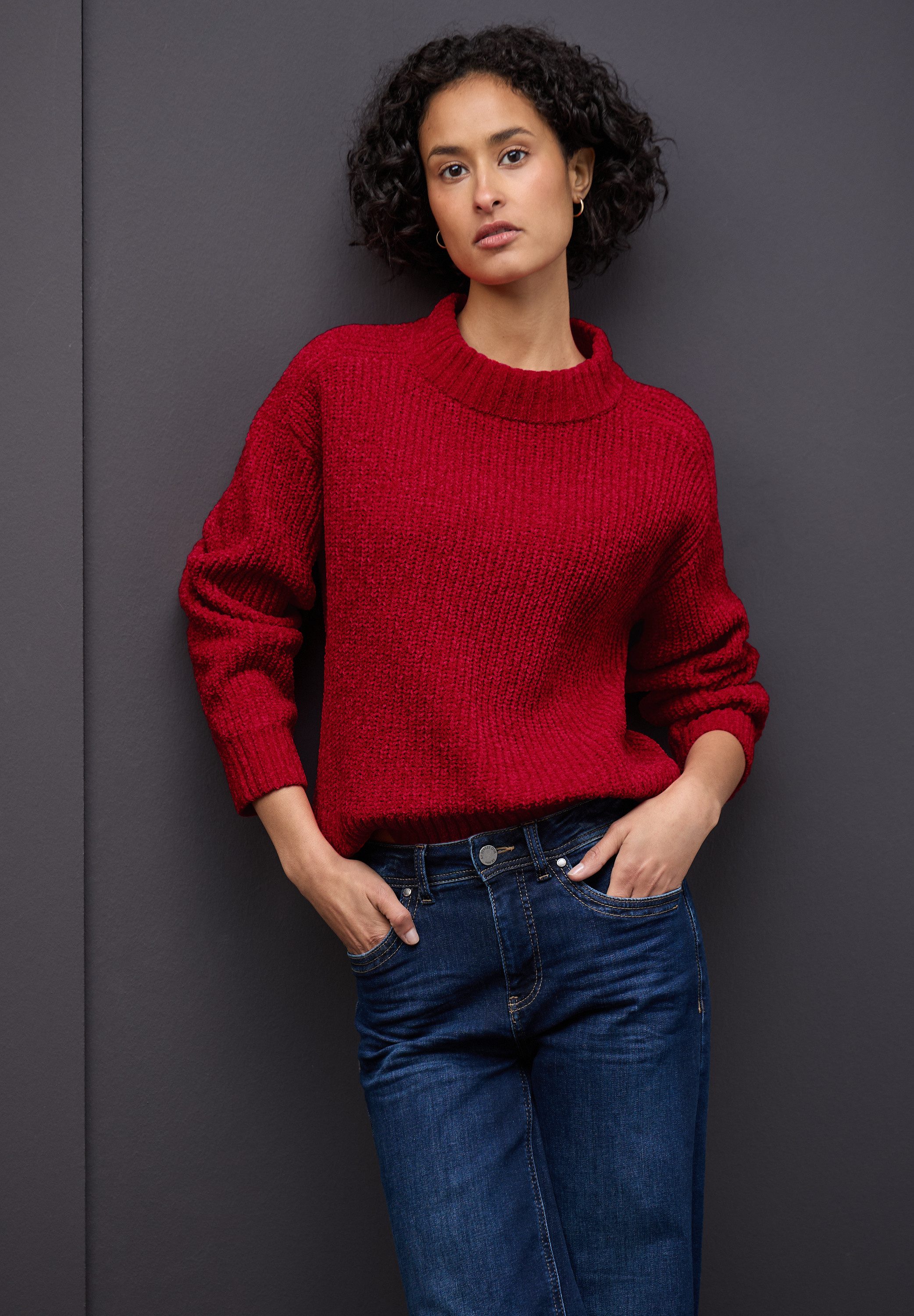 STREET ONE Strickpullover mit Rippbündchen günstig online kaufen