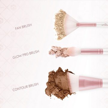Luvia Cosmetics Kosmetikpinsel-Set Highlight and Contour, 3 tlg.