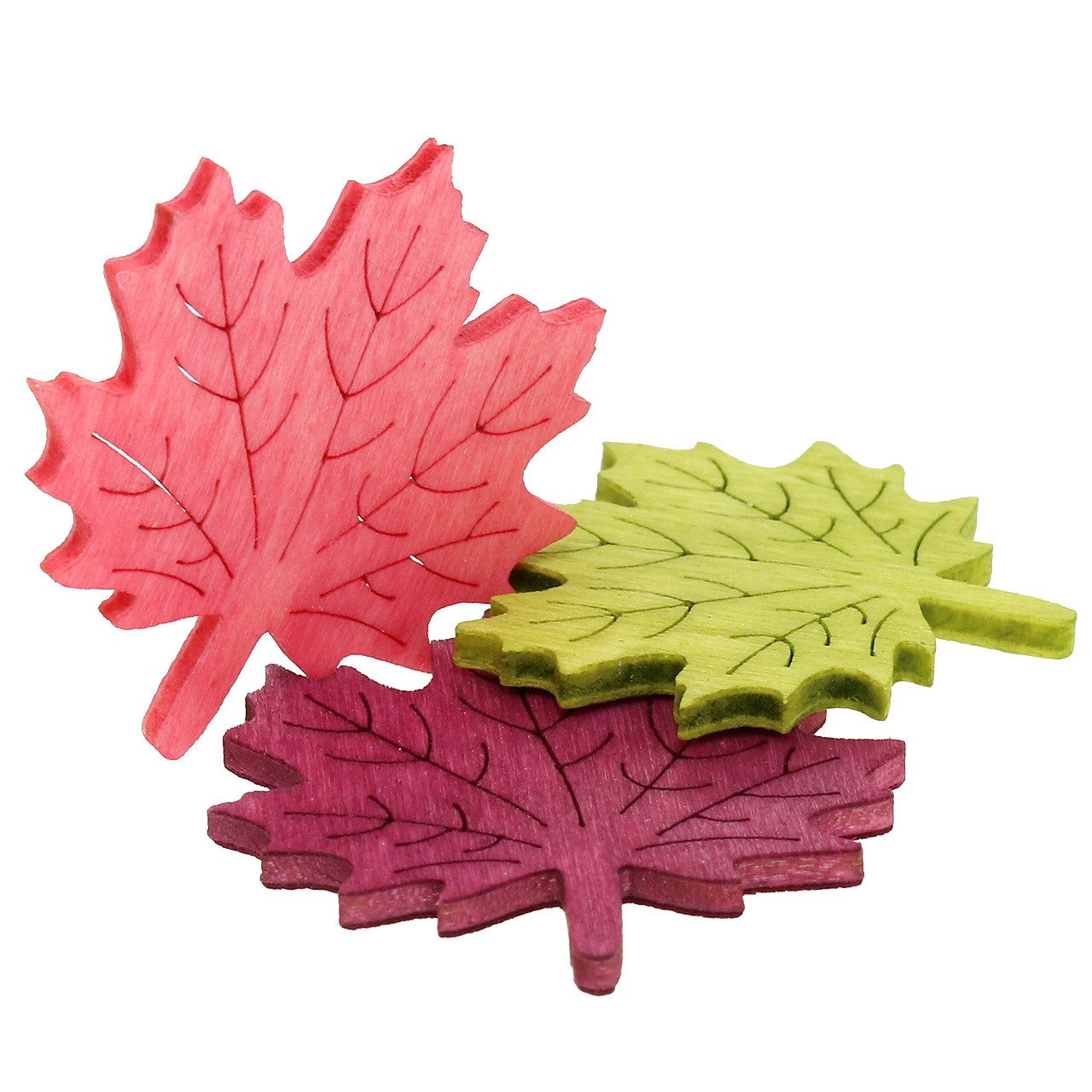 Florists Products Streudeko Ahornblatt Deko Holz bunt 4cm 72 St - Herbst Dekoration, 72 Stück
