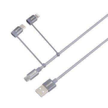 SKROSS USB Lade- und Synchronisationskabel USB-Kabel, Rund, Flexibel, Stoff-Ummantelung