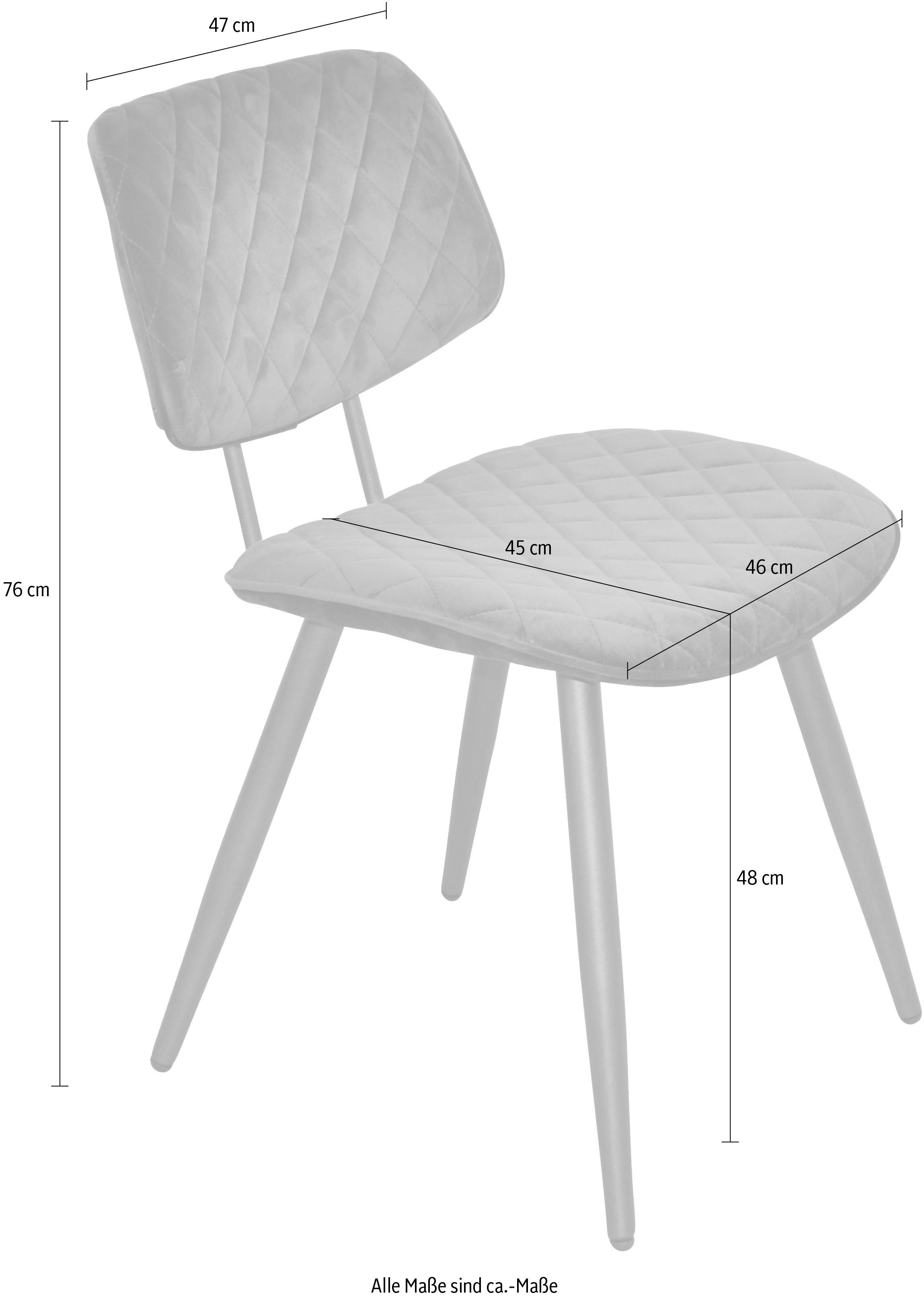 INOSIGN Polsterstuhl Gestell terra terra Rücken Sitz (Set, 1 | schaumstoffgepolstert St), Stahlrohr, und aus