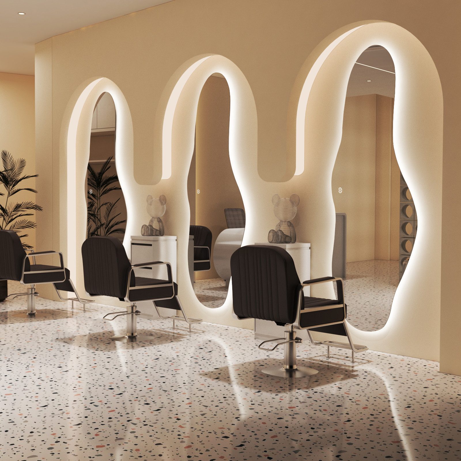 WDWRITTI Spiegel groß für Friseurladen Friseurspiegel Hotel Schlafzimmer Wo günstig online kaufen