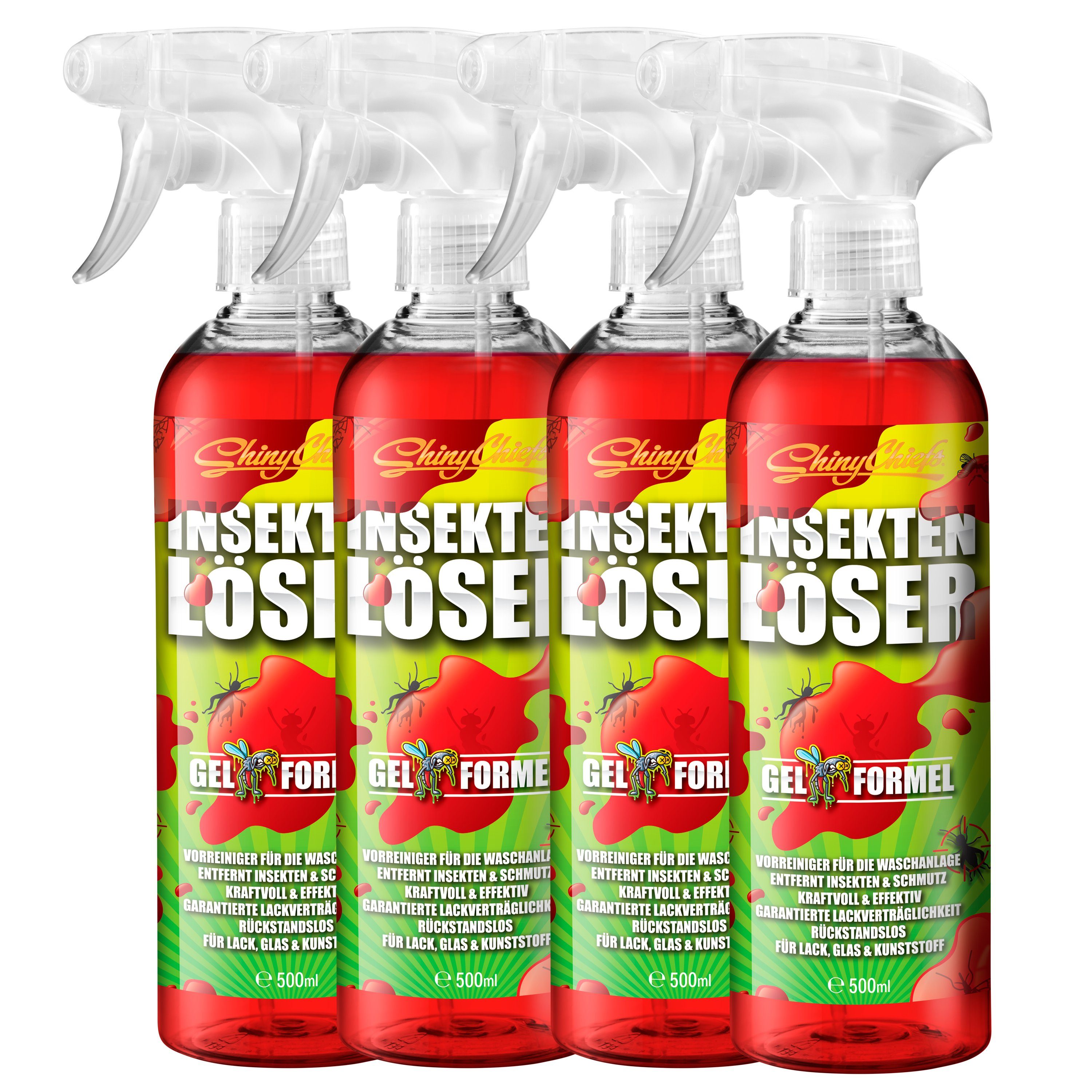 ShinyChiefs 4er Set Auto Insektenentferner Extreme Lösekraft 500ml Insektenentferner (1-St)