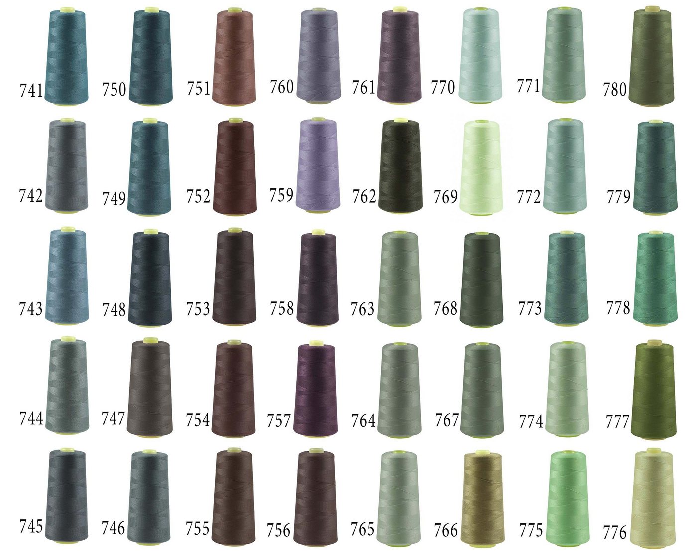 Thumbnail - maDDma 4 x 4572m Qualitäts Overlockgarn Nähgarn Polyester Overlockgarn, 4 m, A752 kastanienbraun
