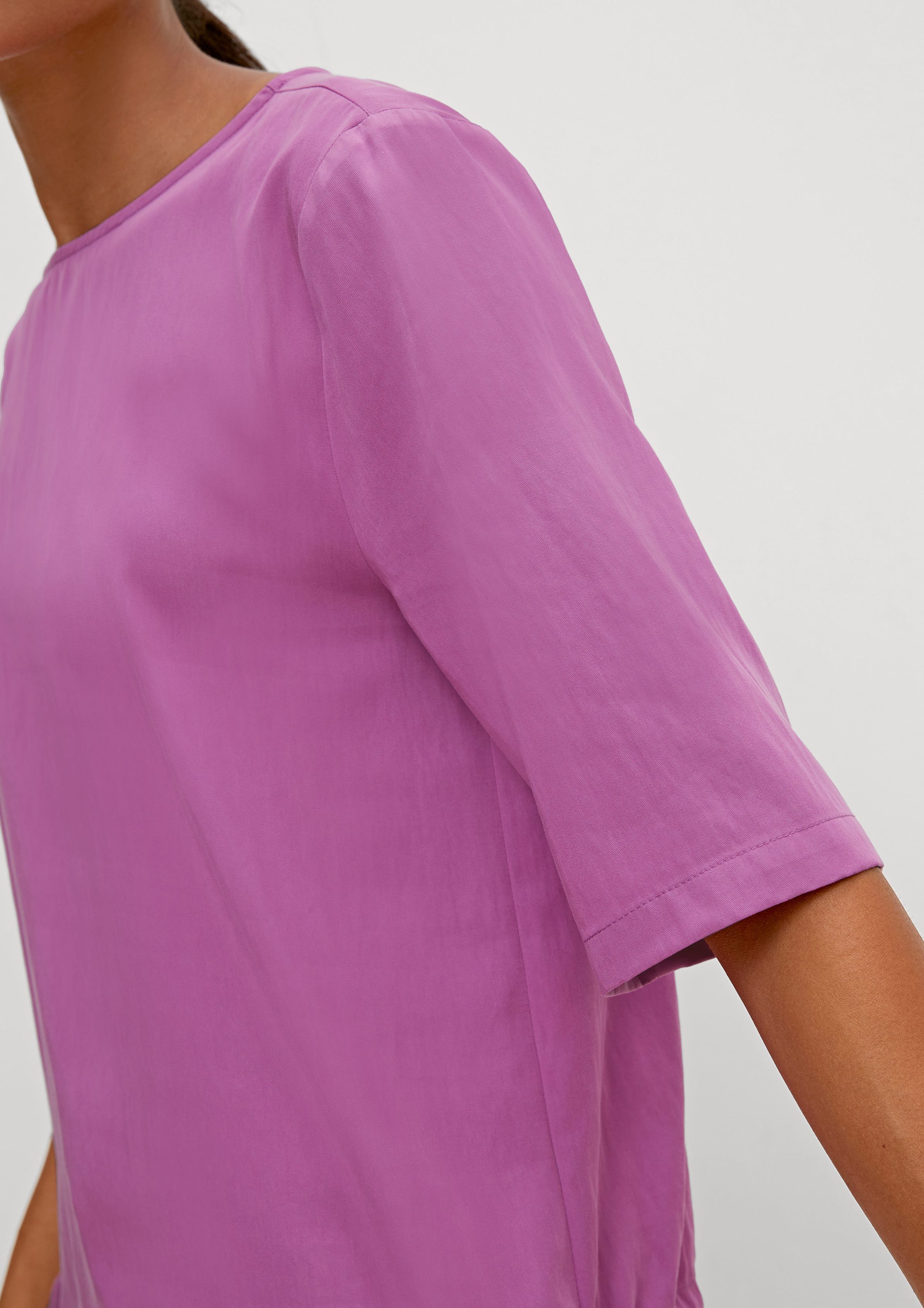 pink identity Bluse mit comma Tunnelzug 3/4-Arm-Shirt casual