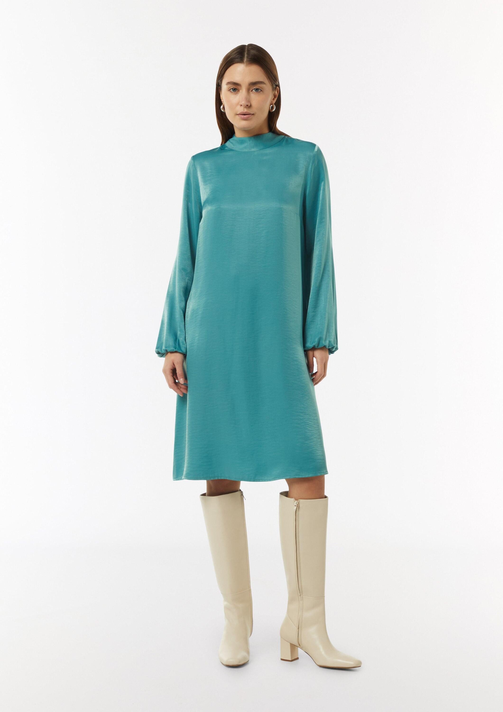 comma Minikleid Kleid Viskosemix-Kleid mit Bindedetail