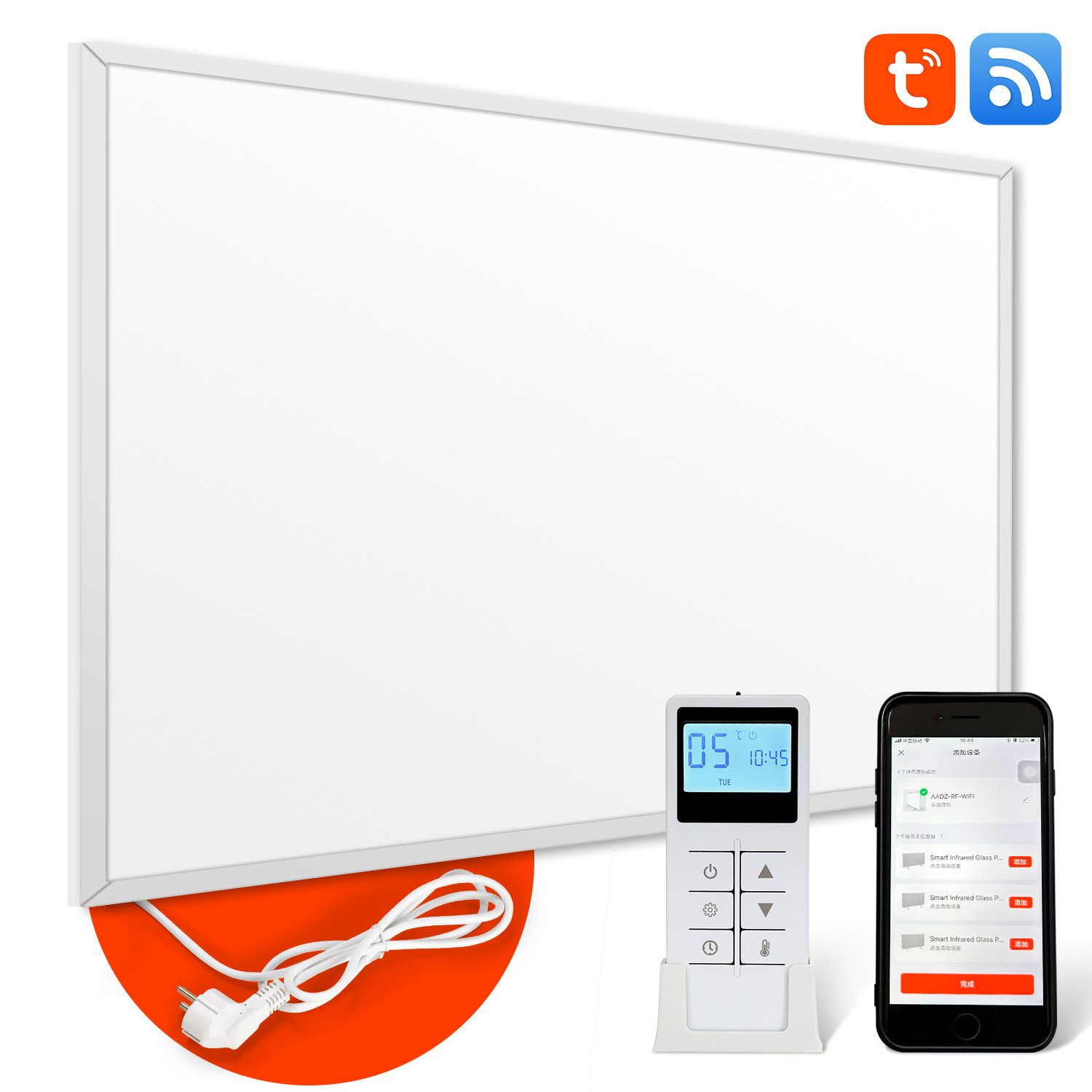 Clanmacy Infrarotheizung Wand-Elektroheizung Heizkörper 300/600/980/1200W, günstig online kaufen