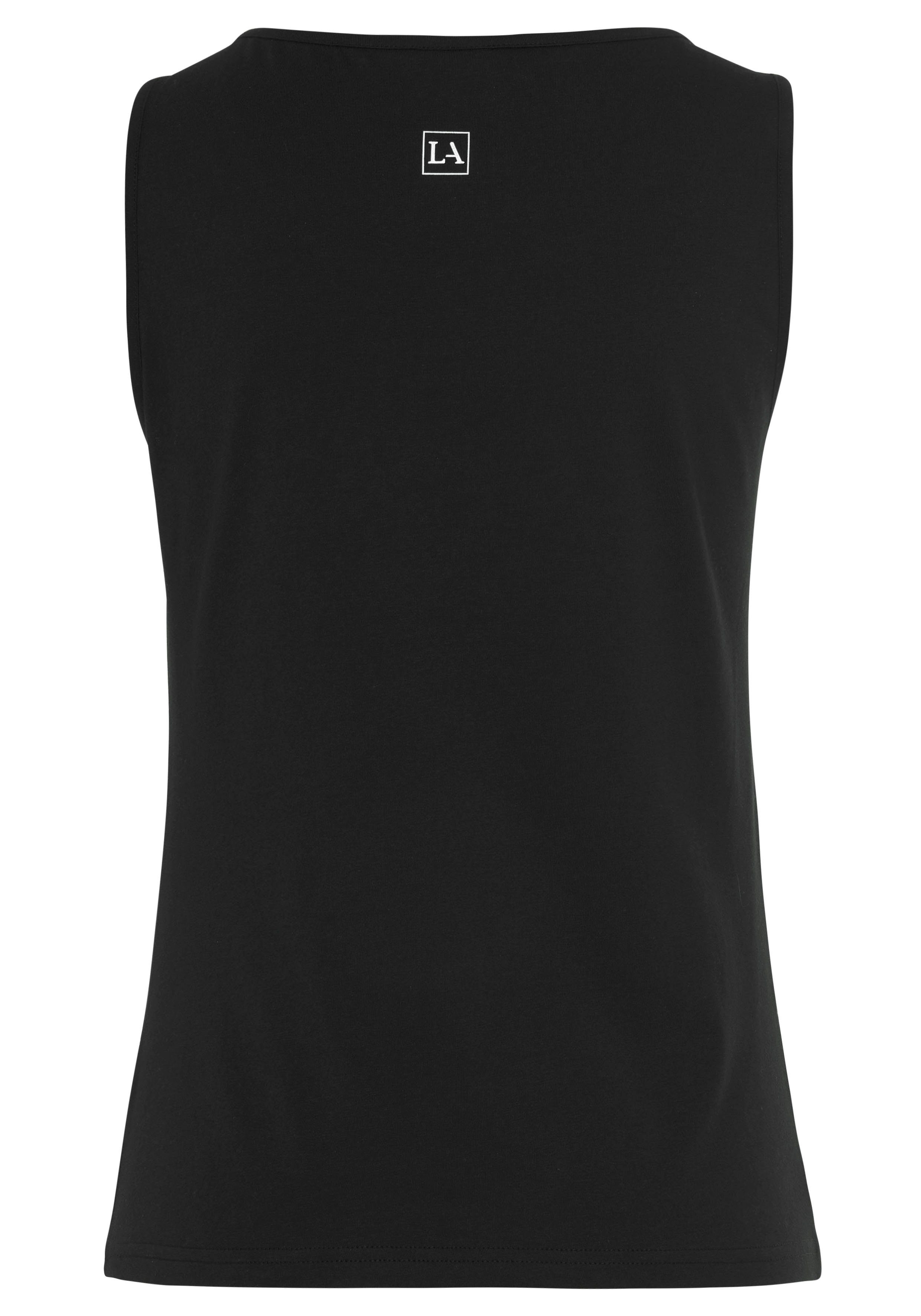 LASCANA ACTIVE Reflektorprint schwarz Funktionsshirt mit optischem