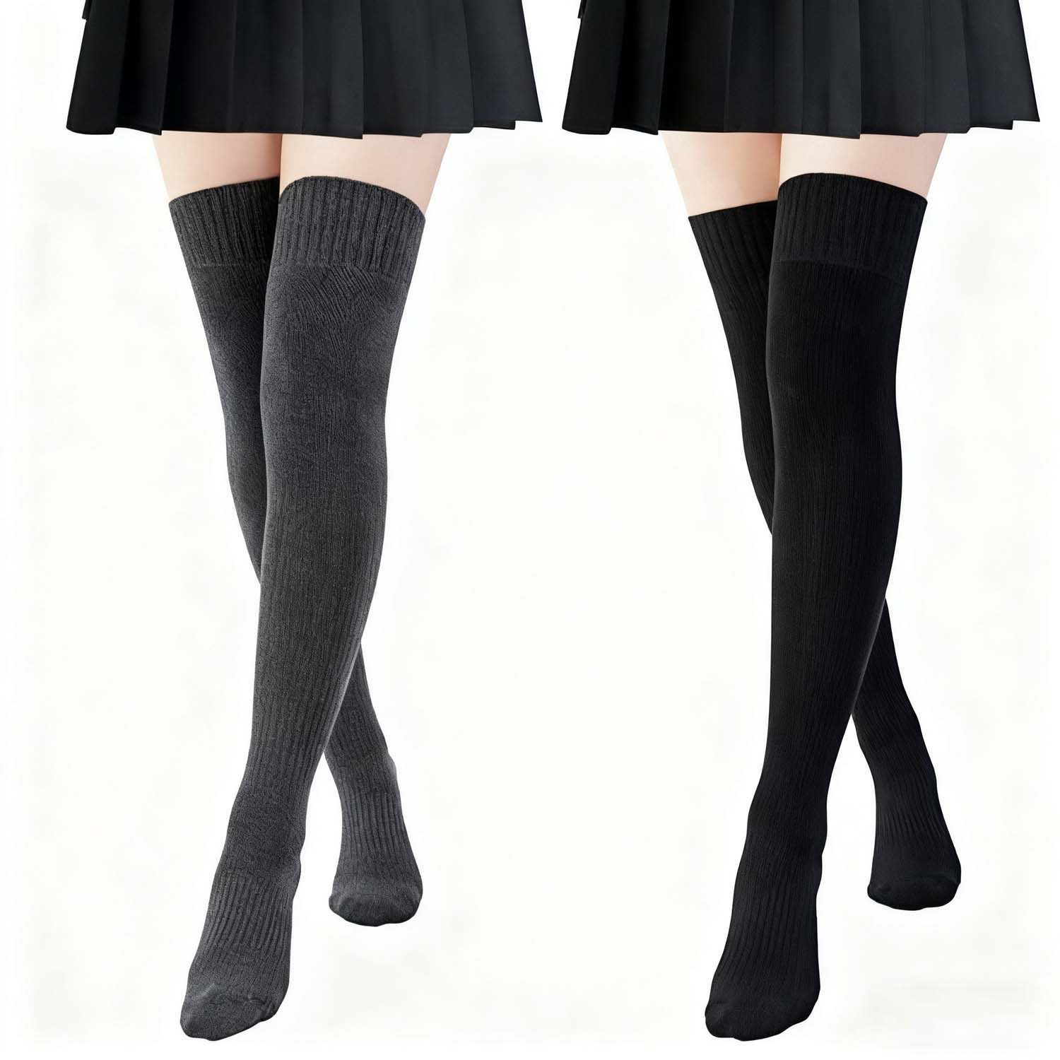 trends for living Socken 2Paar Kniestrümpfe Damen Overknee Strümpfe Overkne günstig online kaufen