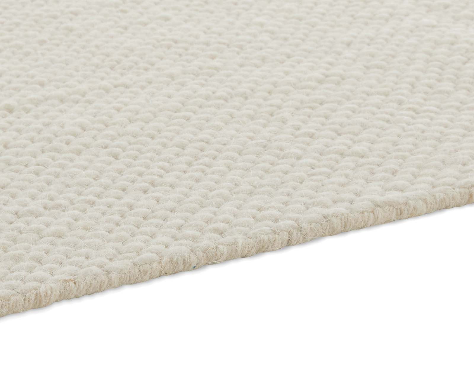 TaraCarpet Wollteppich TaraCarpet Bern Modern fürs Wohnzimmer Schlafzimmer Esszimmer Wolltep, rechteckig, Höhe: 5 mm, Wollteppich weiß Wohnzimmer Schlafzimmer E – Bild 4 von 5