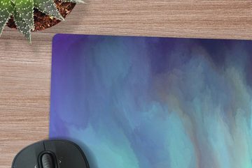 MuchoWow Gaming Mauspad Landschaft - Aquarell - Himmel (1-St), Büro für Tastatur und Maus, Mousepad Gaming, 90x60 cm, XXL, Großes