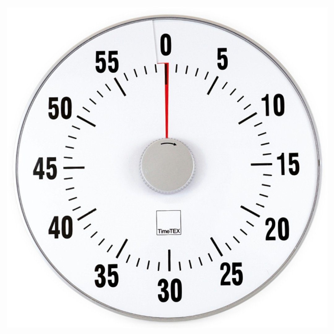 TimeTEX Eieruhr Zeitdauer-Uhr "lautlos" XL, 32 cm ø rot