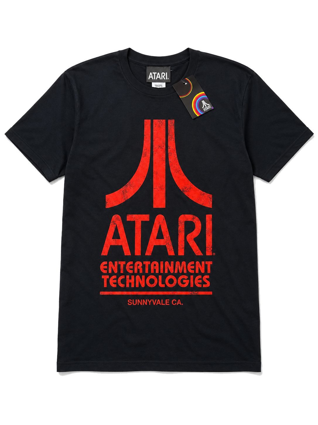 ATARI Print-Shirt Atari Herren T-Shirt Schwarz Rot Logo Retro Gaming Original Lizenz