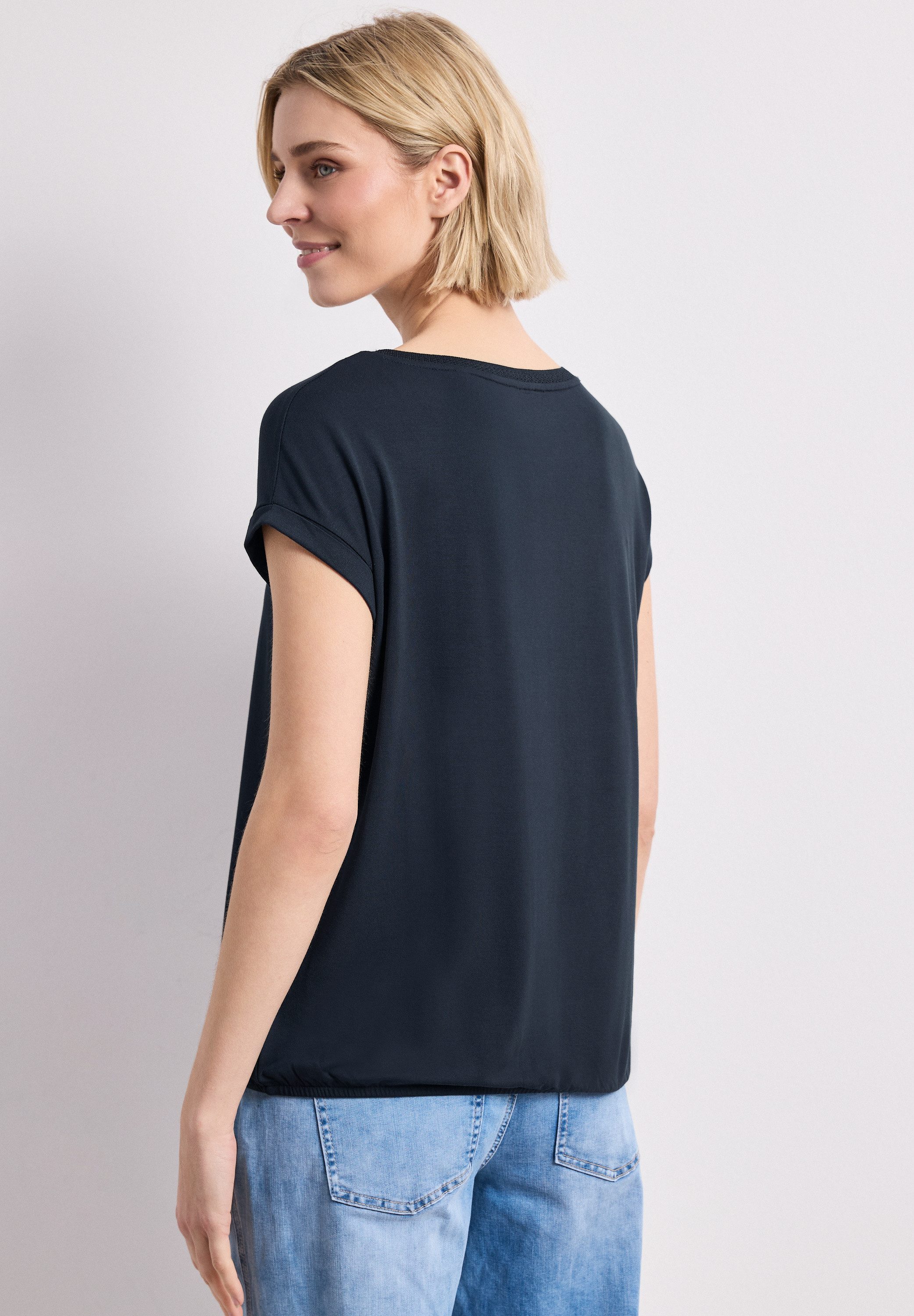 STREET ONE T-Shirt mit U-Boot-Ausschnitt