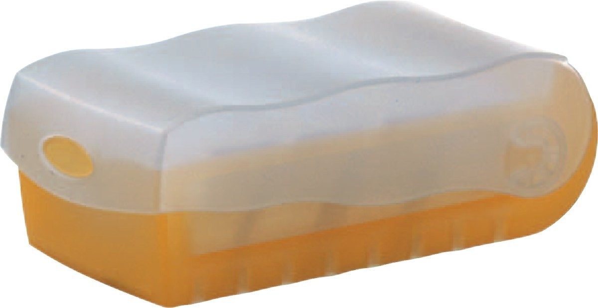 HAN-Bürogeräte Karteikasten Lernkartei Croco A8 quer mit 5 Stützen und 100 Karten orange/transluze