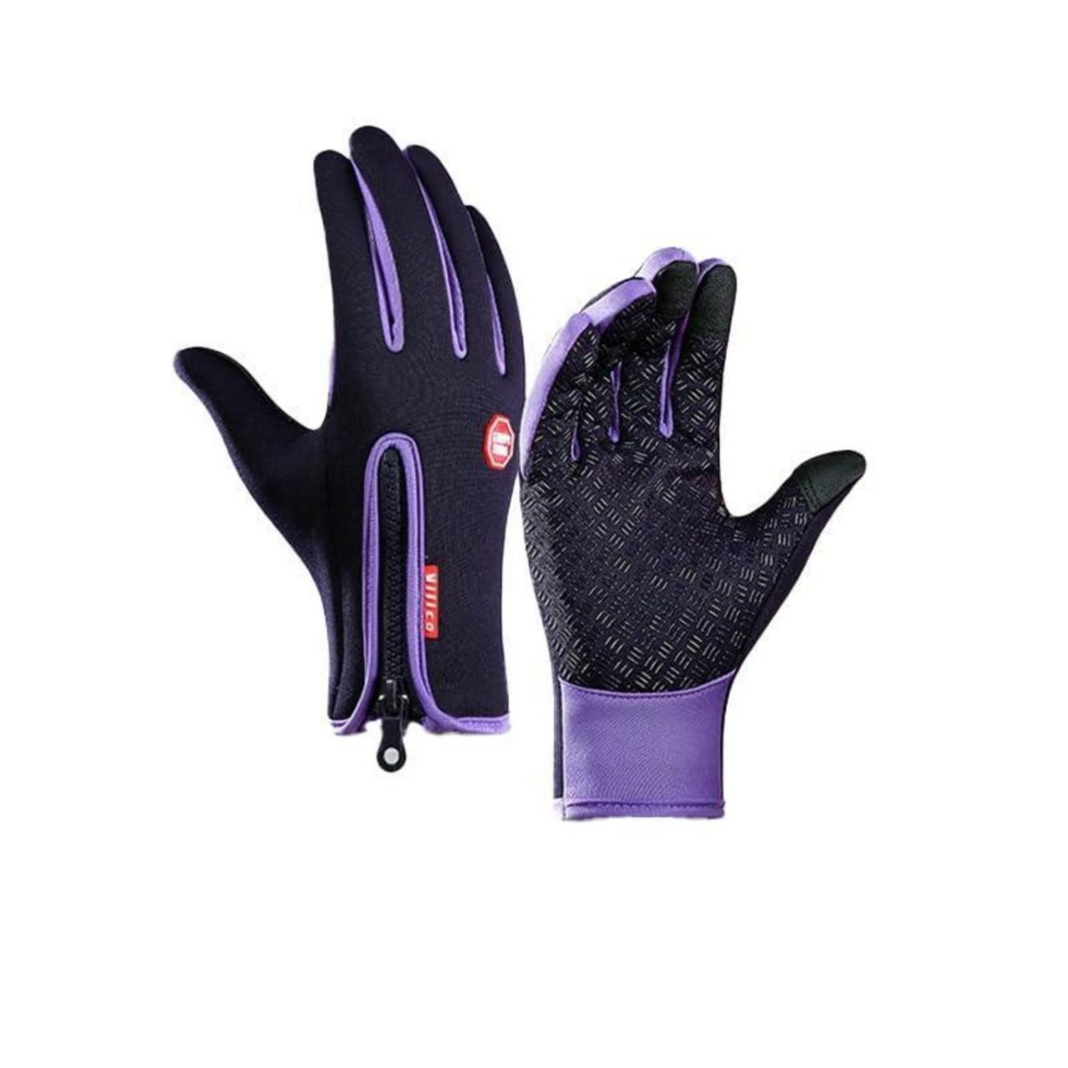 LuxusKollektion Skihandschuhe Winterhandschuhe Thermo Touchscreen S Lila (1-St)