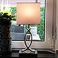 Arnusa Tischleuchte »Moderne Tischlampe chrom farben«, TLC008, mit Stoffschrim in weiß, Bild 14