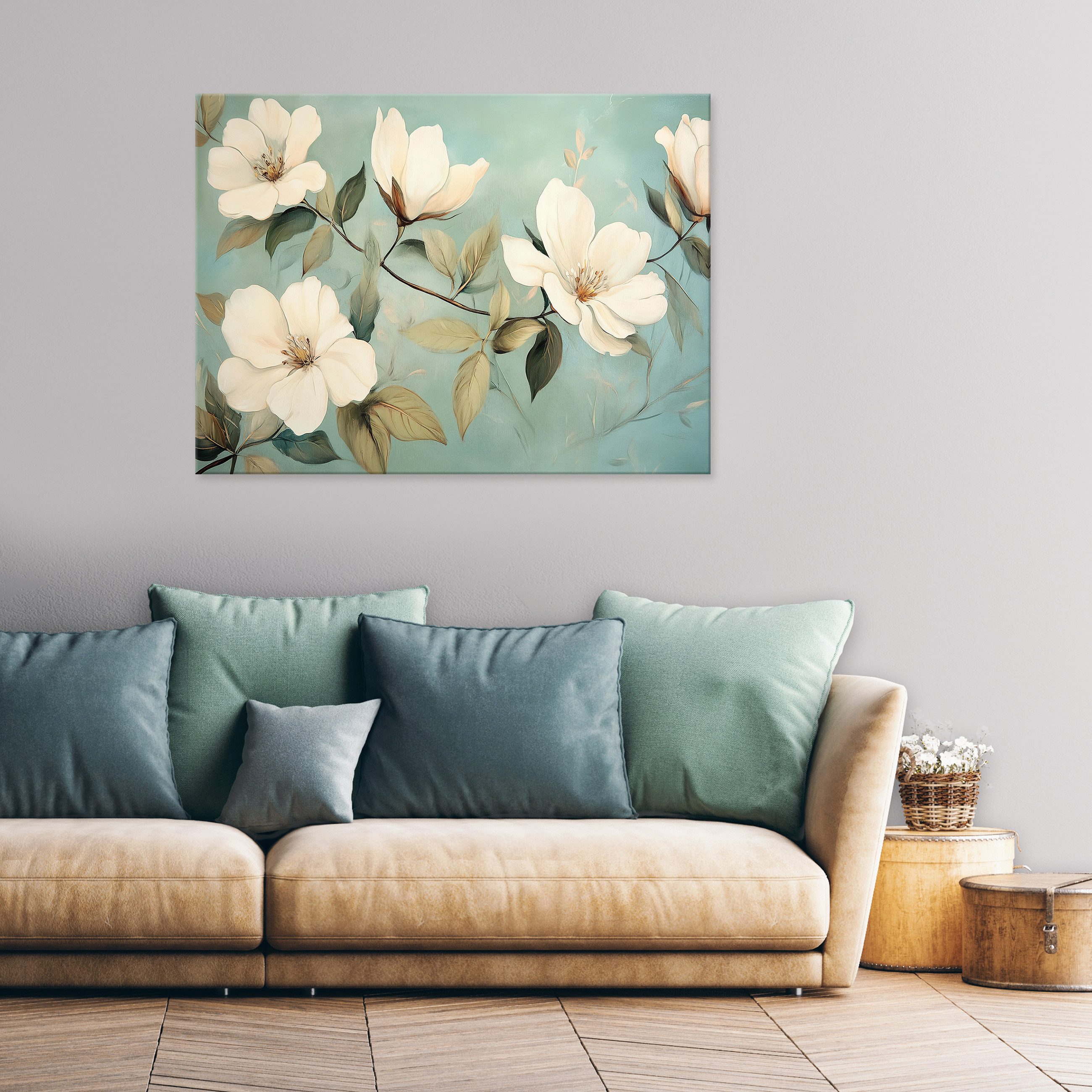 Wallarena Leinwandbild Blumen Abstrakt Kirschblüte Wandbilder günstig online kaufen