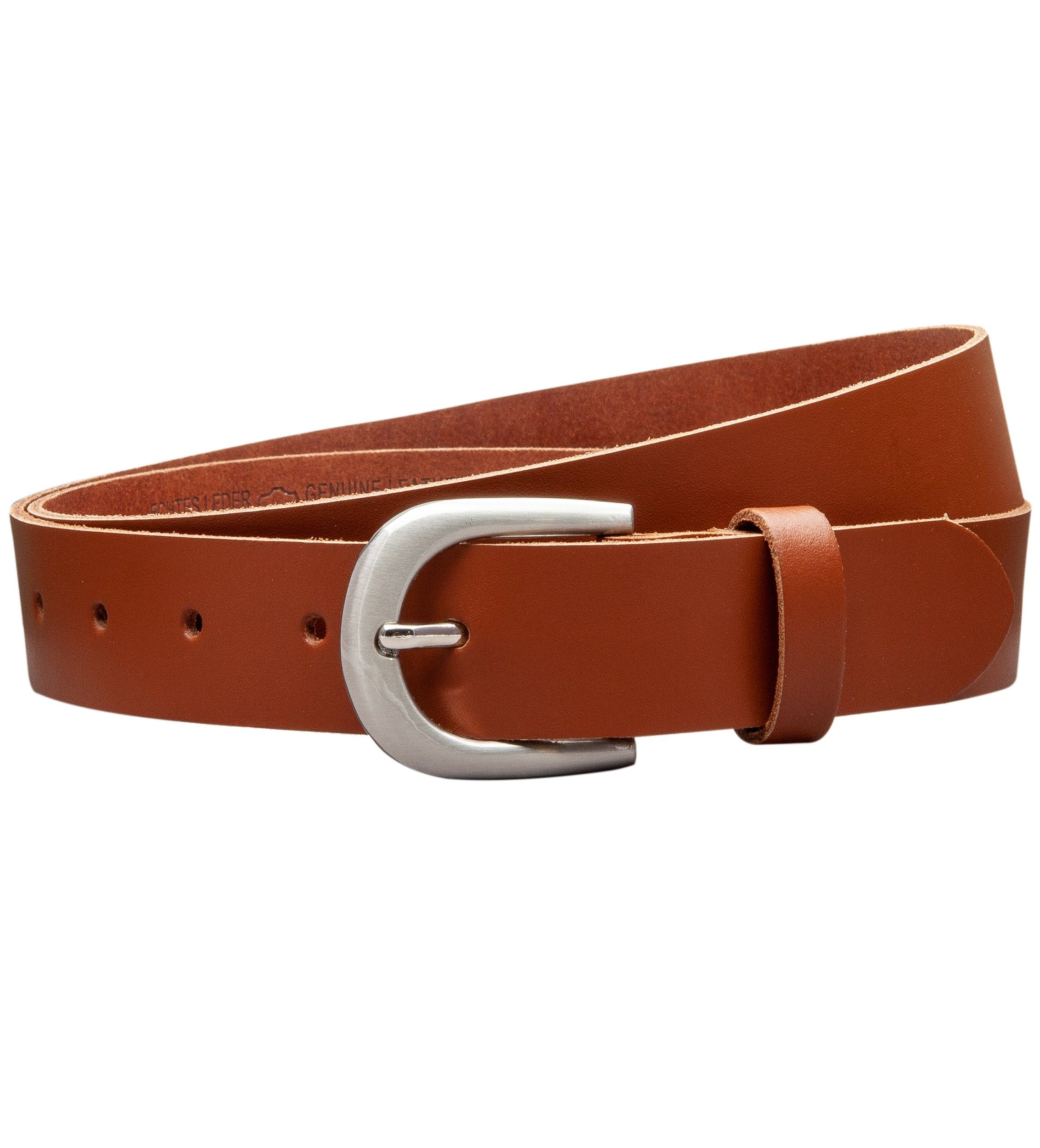 COLOGNEBELT Ledergürtel OM38-SL-Cognac MADE IN GERMANY, Cognac Kürzbar, 100 % Echtleder, Unisex – Bild 2 von 5