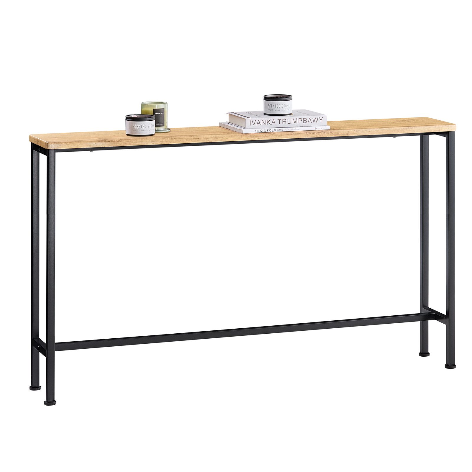 SoBuy Konsolentisch FSB19-XL, Flurtisch schmal, Beistelltisch, Sofatisch Sideboard, Konsolentisch, für Flur Möbel, Büro, schmales Design, Breite 120 cm