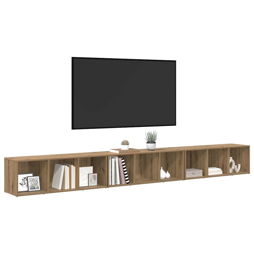 vidaXL TV-Schrank TV-Schränk 3 pcs Artisan-Eiche günstig online kaufen