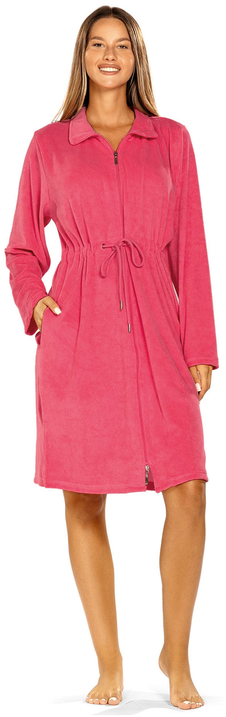 comtessa Damenbademantel Feeling Good, Baumwolle, Reißverschluss günstig online kaufen