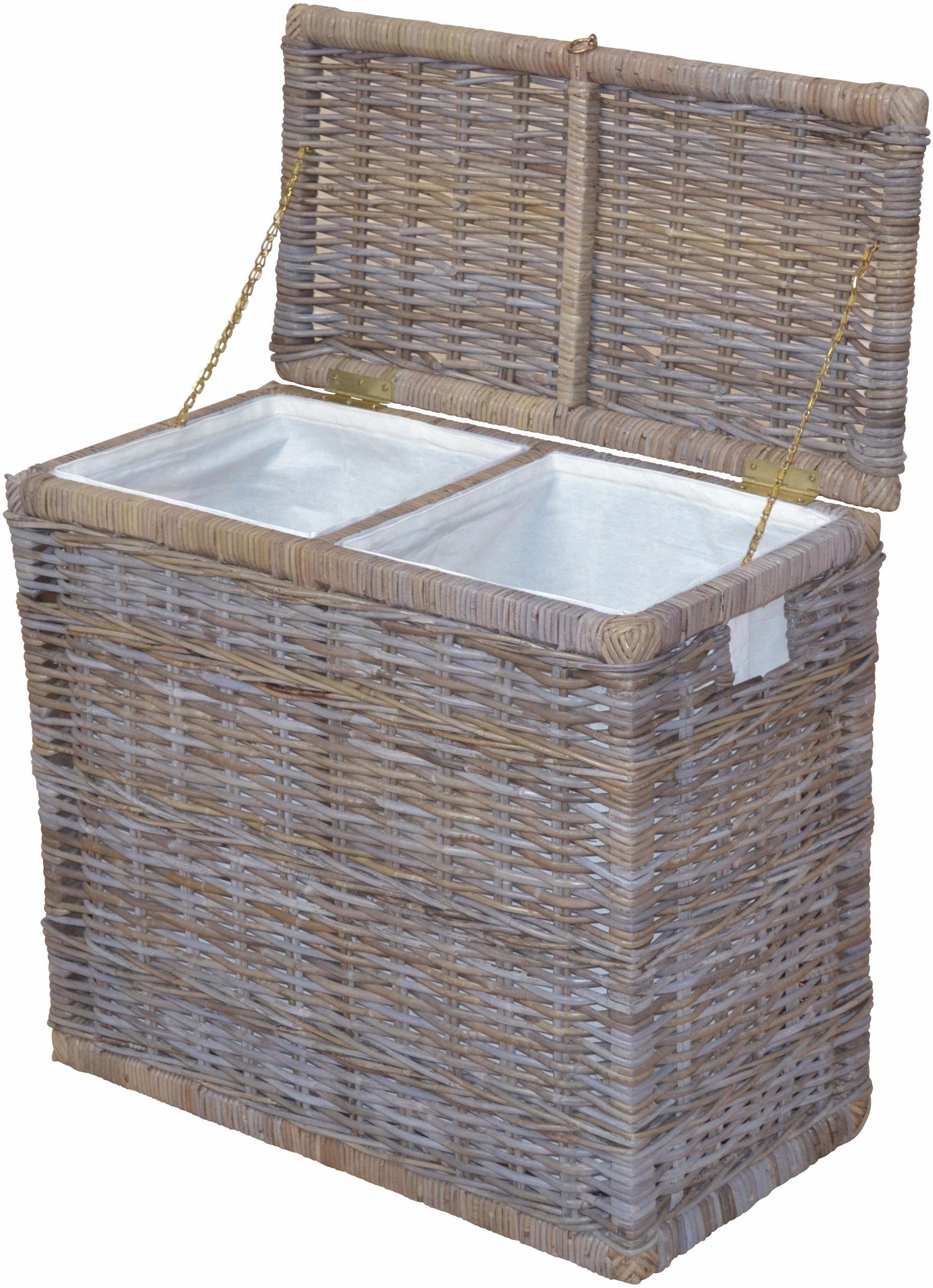 my home Wäschetruhe Duo, mit 2 Kammern günstig online kaufen