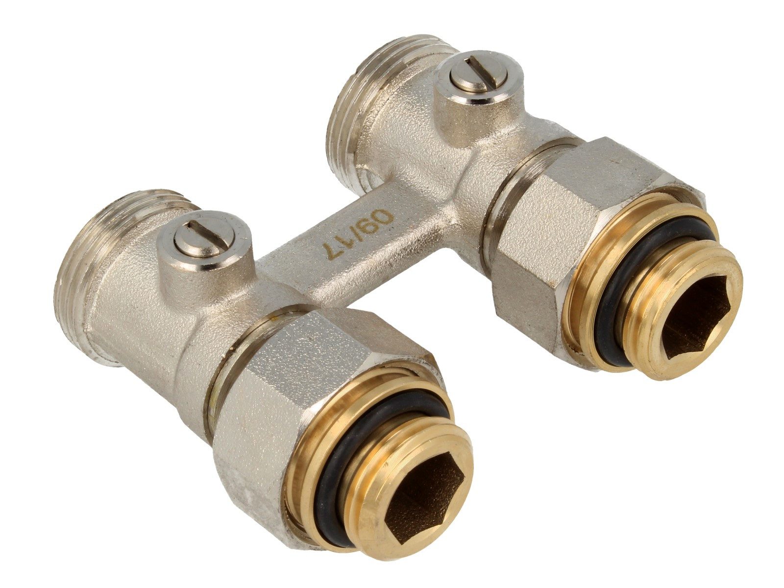 tecuro Heizkörper Hahnblock-Verschraubung für 2-Rohrbetrieb, 50 mm, Durchga günstig online kaufen